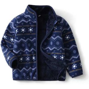 Kinderen Gedrukt Fleece Cartoon Jas Met Pluche Stand Kraag Jongens En Meisjes &#39;Jacket Voor Lente Herfst Winter Fleece coa