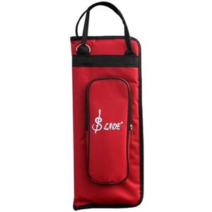 Drumstick Bag Case Drum Stick Holder Percussie Drum Mallet Tas Met Externe Zak En Floor Tom Haken, Rood