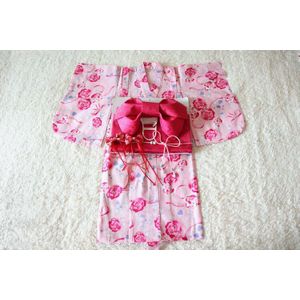 meisjes gedrukt japanse kimono robe kind warrior kostuums traditionele swordmen yukata kid prestaties set kostuum
