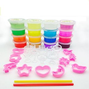 Plasticine 6/12/16 Kleuren Klei Slime DIY Kristal Modder Play Transparante Magic Plasticine Kid Speelgoed