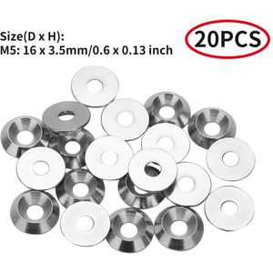 20Pcs M3/M4/M5 304 Rvs Cone Cup Schroef Pakking Conische Wasmachine Shim Versterking Ring