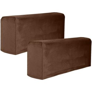 2 Stuks Universele Bank Armsteun Cover Voor Woonkamer Elastische Armsteun Protector Effen Kleur Sofa Kussenhoes (45X16X20Cm)