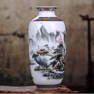 Jingdezhen Keramische Vaas Vintage Chinese Traditionele Vazen Home Decoratie Dier Vaas Fijne Glad Oppervlak Artikelen Voor