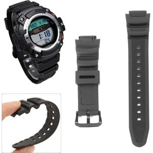 Zwart Vervanging Polsband Riem Voor CASIO Digitale Horloge AQ-S810W SGW-300H SGW-400H AU Rubber Horlogeband Voor Elektronische Horloges