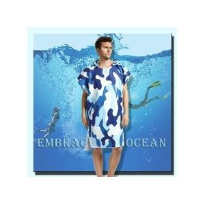 Oceaan Camouflage Afdrukken Veranderende Gewaad Sport Handdoek Mode Outdoor Volwassen Hooded Strandlaken Poncho Vrouwen Man Badjas Handdoeken