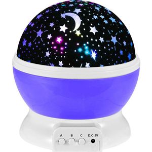 Led Projector Star Moon Nachtlampje Sky Roterende Bloemknoppen Usb Powered/Batterij Operated Night Lamp Voor Kid jongen Meisjes