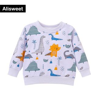 Winter Pasgeboren Baby Jongen Sweatshirt Wit 2 Jaar Oude Jongen Kleding Kinderen Katoen Animal Lange Mouwen Plain top