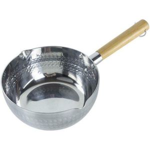 Steelpan Instant Noodle Pot Melk Pot Met Houten Handvat Anti-aanbak Soep Pan BV789