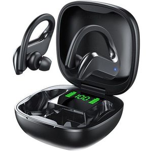 Sport Bluetooth Oortelefoon Led Display Draadloze Hoofdtelefoon Tws Stereo Oordopjes Waterdicht Noise Cancelling Headset Met Microfoon