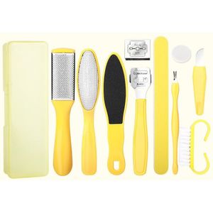 11 In 1 Professionele Voetverzorging Kit Pedicure Gereedschap Set Rvs Voetrasp Voet Dode Huid Remover Schoon Teennagel care Kit