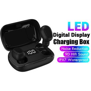 Tws Bluetooth Draagbare Draadloze Koptelefoon Sport Waterdichte 9D Surround Sound Ruisonderdrukking Muziek Hoofdtelefoon Voor Smartphones