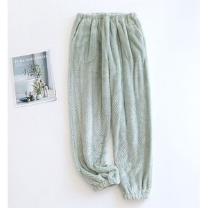 Lady Herfst En Winter Flanel Slaap Bodem Warme Losse Fluwelen Slaap Broek Voor Vrouwen Vrouwelijke Toevallige Dikke Pyjama Broek