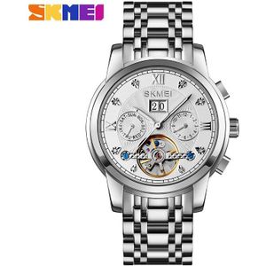 Skmei Week Datum Maand Tijd Tourbillon Automatische Mechanische Mannen Horloges Lichtgevende Handen Klok Casual Man Horloge M029