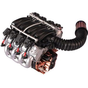 V8 6.2L Simulatie Motorkap Radiator Motor Ventilator Voor 1/10 Schaal Trx4 Jeep Land Rover D90/110/130 Rc Auto onderdelen