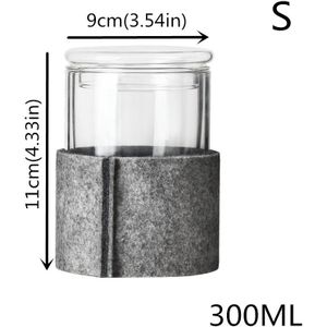 300ML Borosilica Glas Thee-ei Cups Theekopje Mokken Water Scheiding Met Keramiek Filter Voelde Pad Houten Deksel Huishoudelijke