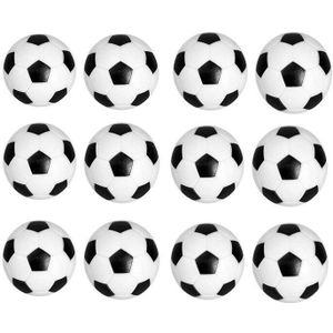 Tafel Voetbal Vervanging 12 Pack Mini Zwart En Wit 36Mm Tafel Voetbal Ballen Tafelblad Spellen Ballen