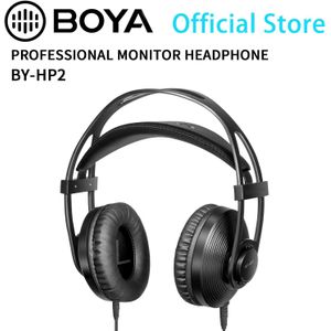Boya BY-HP2 3M Professionele Monitor Hoofdtelefoon Over-Ear Headset 3.5Mm &amp; 6.35Mm Uitgang Voor Filmmaken Dj podcasting Interview