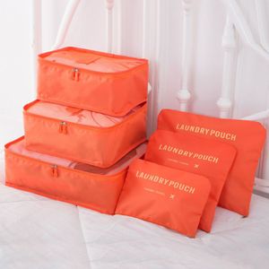 6 stks/set Bagage Verpakking Organisator Set Reizen Mesh Bag In Bag Bagage Organizer Verpakking Cosmetische Bag Organizer voor Kleding