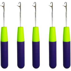 5 Stks/partij Paars Haak Naald Breien Voor Maken Pruiken Tool Grote Dreadlock Haak Braider Voor Jumbo Vlechten Twist Hair Extension