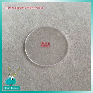 2 stks/partij Sapphire Horloge Glas 1.5mm 24mm ~ 27mm Platte type Horloge Saffierglas Glas