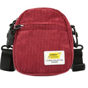 Vrouwen Canvas Schoudertas Kleine Corduroy Doek Messenger Bag Voor Sleutels Telefoon Roze Crossbody Tassen Leuke Rits Portemonnee Voor meisjes