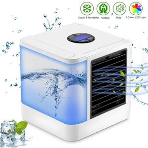 Mini Usb Luchtbevochtigers Draagbare Purifier Arctic Airconditioners Kamer Cooling 7 Kleuren Led Licht Ruimte Cooler Kleine Tafel Fans