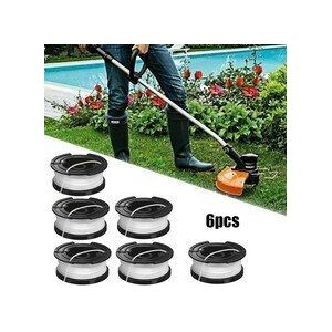6 Stuks Voor Black &amp; Decker A6481 Strimmer Trimmer Spool Lijn ST4525, ST6600, ST7000, ST7200, ST7200-CA, ST7500, ST7700, ST7701, STC18