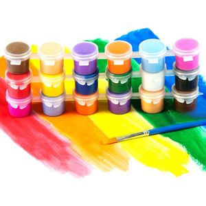3Ml/5Ml 6/8 Kleuren Kids Tekening Diy Acryl Verf Waterbrush Pigment Set, voor Kleding Textiel, Papier, Bamboe, Leer