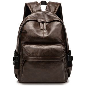 Laptop Rugzak Mannen Vrouwen Waterdichte Dikke Lederen Rugzak Voor Tiener Jongen Meisje Schooltas Mannelijke Casual Daypacks Mochila Tas