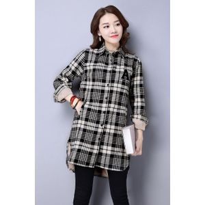 Dames Tops Plus Size Zwangere Vrouwen Kasjmier Plaid Shirt Winter Moederschap Kleding Thicken Lange Mouwen Cotton Casual Blouses