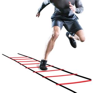 Snelle Levering 5M 10Rung Nylon Bandjes Training Trappen Agility Ladders Voetbal Tab Speed Ladder Sport Fitness Apparatuur