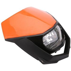 GRATIS BEZORGING Universele Motorfiets H4 Koplamp Wit Zwart Enduro Hoofd Licht