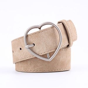 Unique Heart Buckle Pu Belt Women Love Pin Buckle Belts Female Jeans Dress Waistband Brand 2022