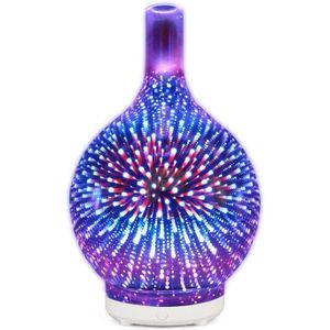 Top3D Vuurwerk Glas Usb Luchtbevochtiger Met 7 Kleur Led Nachtlampje Aroma Essentiële Olie Diffuser Cool Mist Maker voor Thuis Off