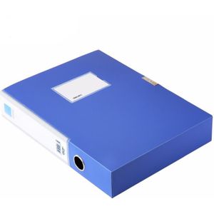 Deli 1 pcs Blauw bestand doos 520 A4 papier bestand doos lijm gesp informatie doos map opbergdoos bestand set meerdere specificaties