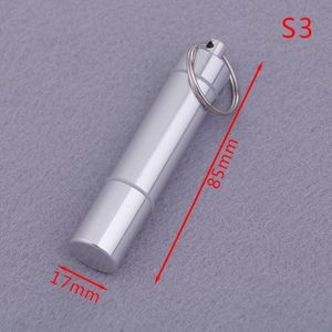 Aluminium Pil Case Sleutelhanger Waterdicht Capsule Shape Pocket Pil Houder Container Delicate Seal Geneeskunde Organizer Box