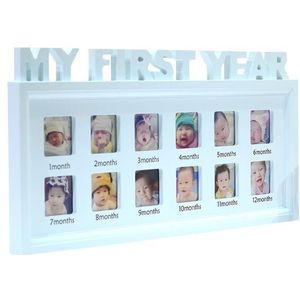Creatieve Diy Plastic Fotolijst 0-12 Maand Baby &quot;Mijn Eerste Jaar&quot; Foto Display Souvenirs Herdenken Kids groeiende Geheugen