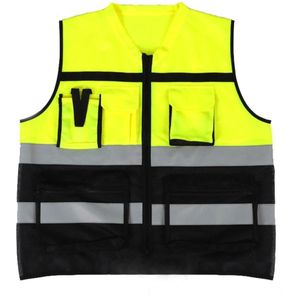 Fluo Veiligheid Vest Reflecterende Rijden Jas Werknemer Security Vest Set Night C0F4