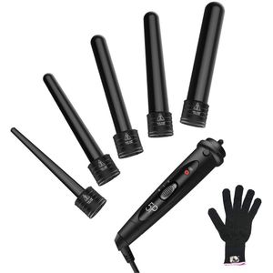 5 In 1 Krultang Set Curling Wand Iron Met Verwisselbare Vaten Hair Curler Wand Voor Hairstyler Haar Crimper