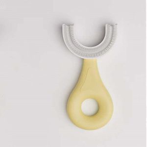 Kids U-Shaped Toothbrush ,Food Grade Soft Silicone Brush Head 360Oral Teeth Cleaning for Toddlers and Children