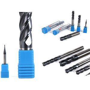 1PC 1/2/3/4/5/6mm HRC 45 Vhm Rechte Schacht 4 fluit Frees CNC Frees Boor Kit Power Tool Accessoires