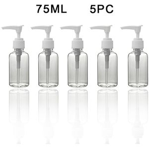 5 Stuks Transparant Reizen Pomp Fles Lotion Dispenser Fles Plastic Spuit