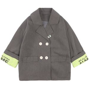 Boys 'Casual Jurk Lente En Herfst Kleine Pak Britse Mode Knappe Shirt Koreaanse Stijl Grote Kinderen Kinderen Kledingstuk