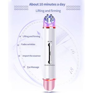 Elektrische Eye Massager Anti-Rimpel Photon Therapie Facial Massager Anti-Aging Eye Schoonheid Apparaat Tricolor Verwijderen Donkere Kringen usb