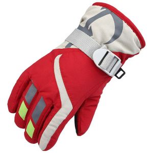 Kinderen Waterdichte Ski Handschoenen Zwart Kids Winter Warm Volledige Vinger Blauw Outdoor Fietsen Snowboard Handschoenen Voor Skiën Rijden