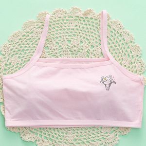 4 Stks/partij Katoen Jonge Meisjes Training Beha Kids Vest Ondergoed Kinderen Bras 7 Tot 15 Jaar Oude Meisjes Effen Kleur tank Top
