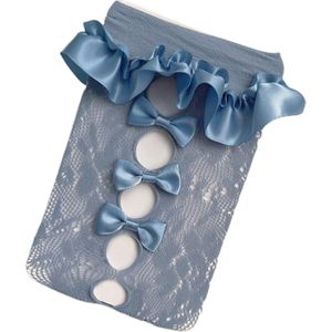 Pudcoco Meisje Kousen Effen Kleur Kant Holle-Out Strik Decor Ruffle Trim Peuter Kid Meisje Mid-Buis kousen 1-5Years Oude