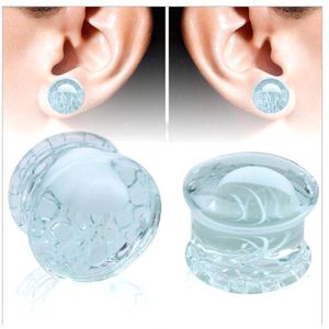 Glas Oorbellen Zee Kwallen Oorbellen Populaire Sieraden Transparante Oor Piercing Stekkers Tunnels Eenvoudige Stijlen Sieraden Voor Unisex