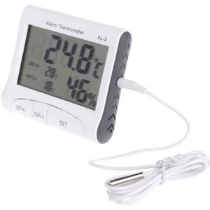 Lcd Digitale Wekker Thermometer Hygrometer Indoor Outdoor Weerstation W Sensor