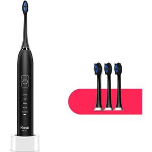 Professionele Sonic Elektrische Tandenborstel Oplaadbare IPX7 Waterdicht Tandenborstel Voor Volwassen Oral Care Met 4 Opzetborstels Nozzle
